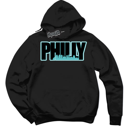 Cool Black Hoodie with “Philly” design that Perfectly Matches Black Dusty Cactus Dunk.
