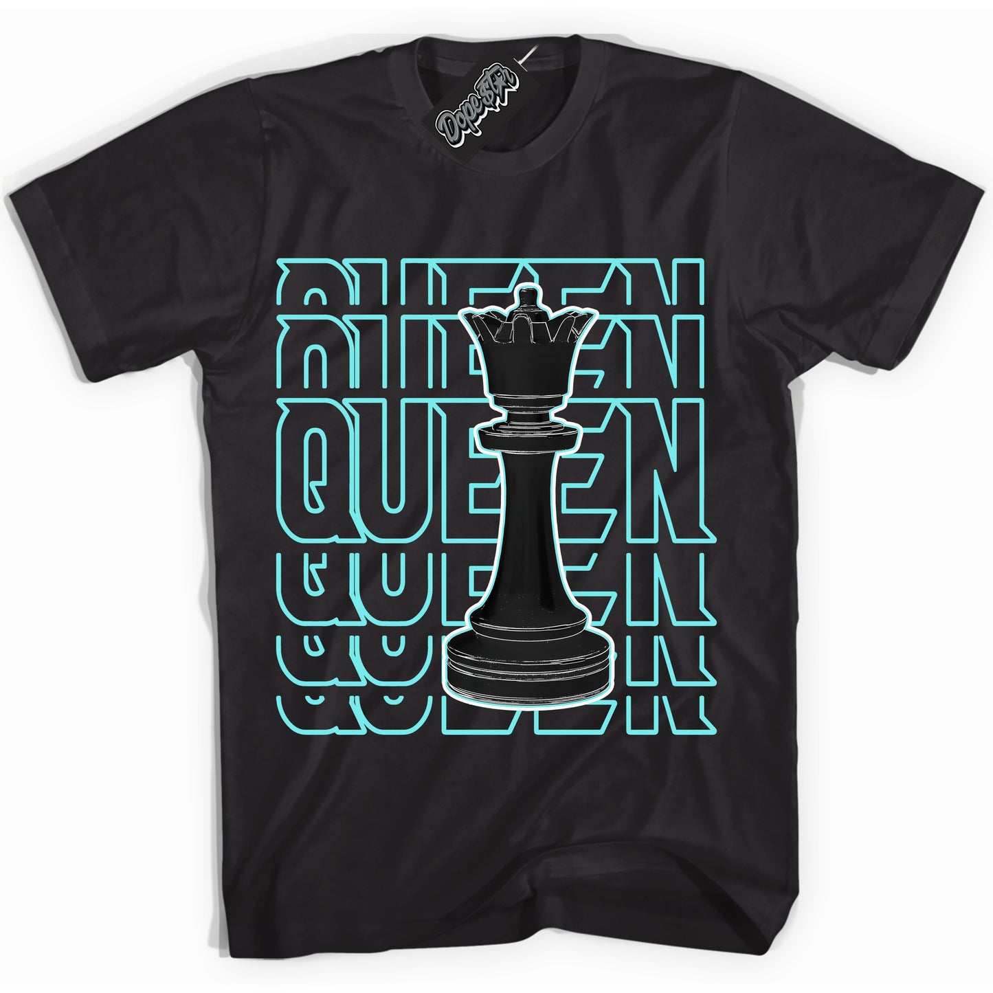 Cool Black Shirt with “Queen Chess” design that perfectly matches Black Dusty Cactus Dunk.
