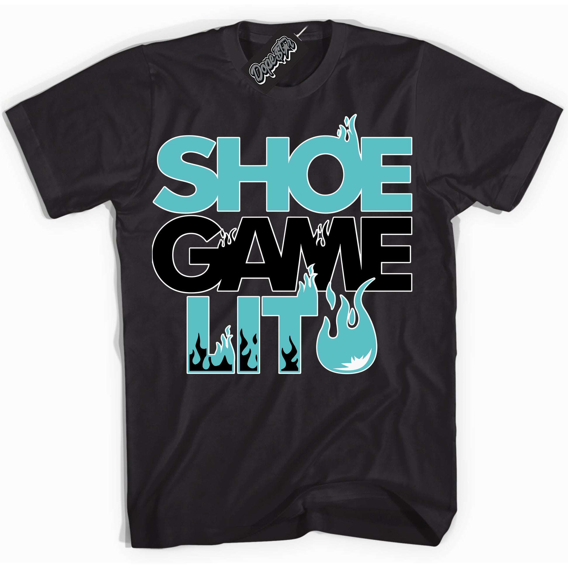 Cool Black Shirt with “Shoe Game Lit” design that perfectly matches Black Dusty Cactus Dunk.
