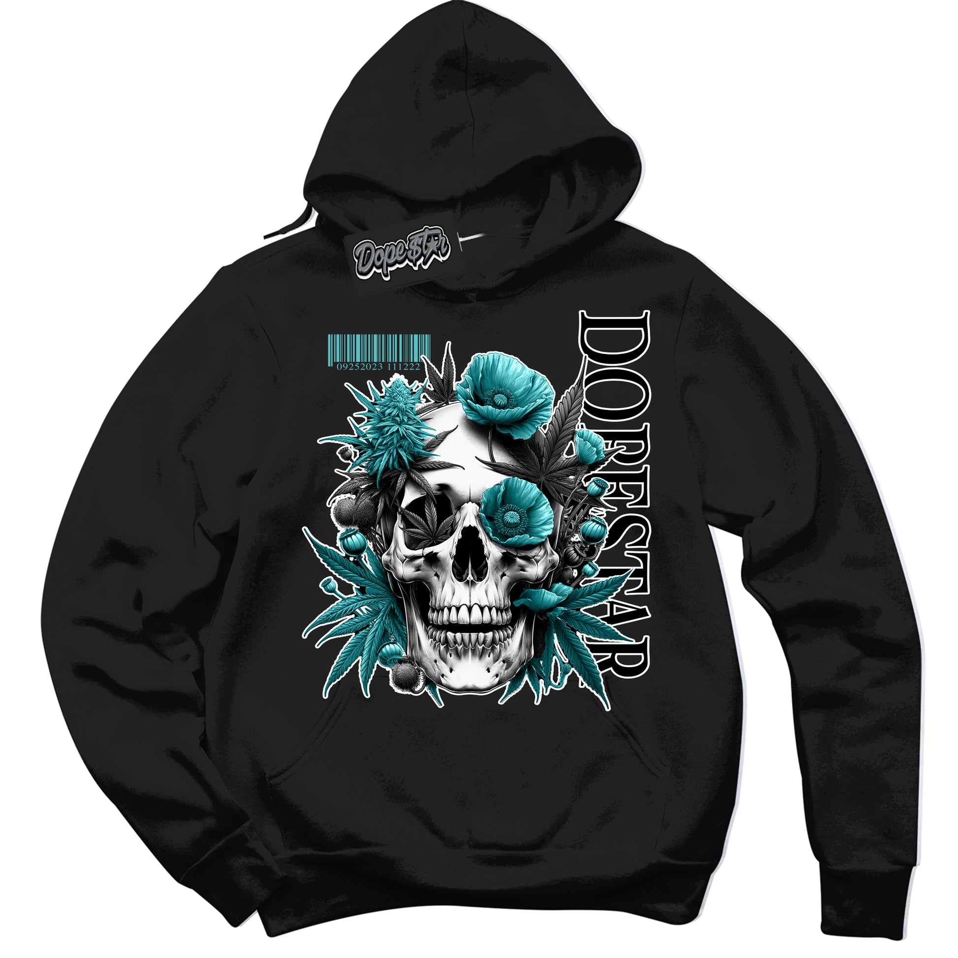 Cool Black Hoodie with “Skull Poppies” design that Perfectly Matches Black Dusty Cactus Dunk.
