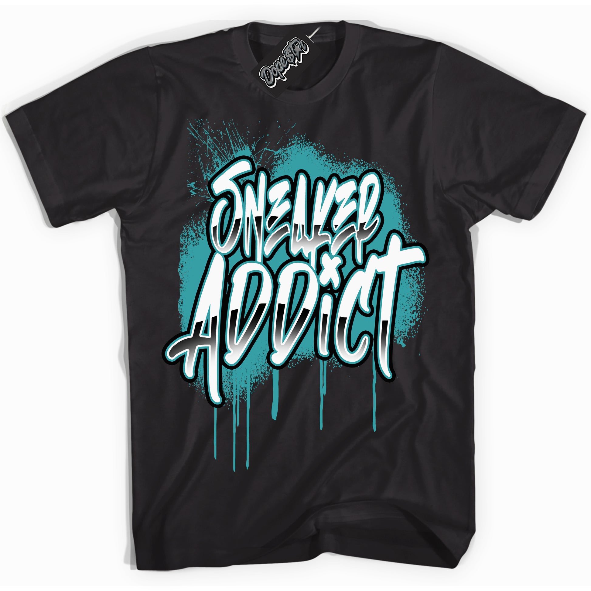 Cool Black Shirt with “Sneaker Addict” design that perfectly matches Black Dusty Cactus Dunk.
