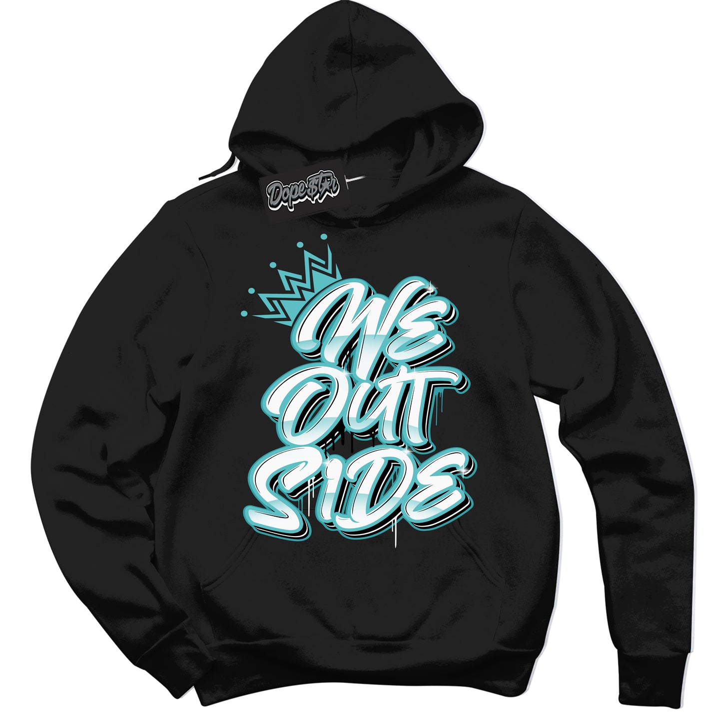 Cool Black Hoodie with “We Outside” design that Perfectly Matches Black Dusty Cactus Dunk.
