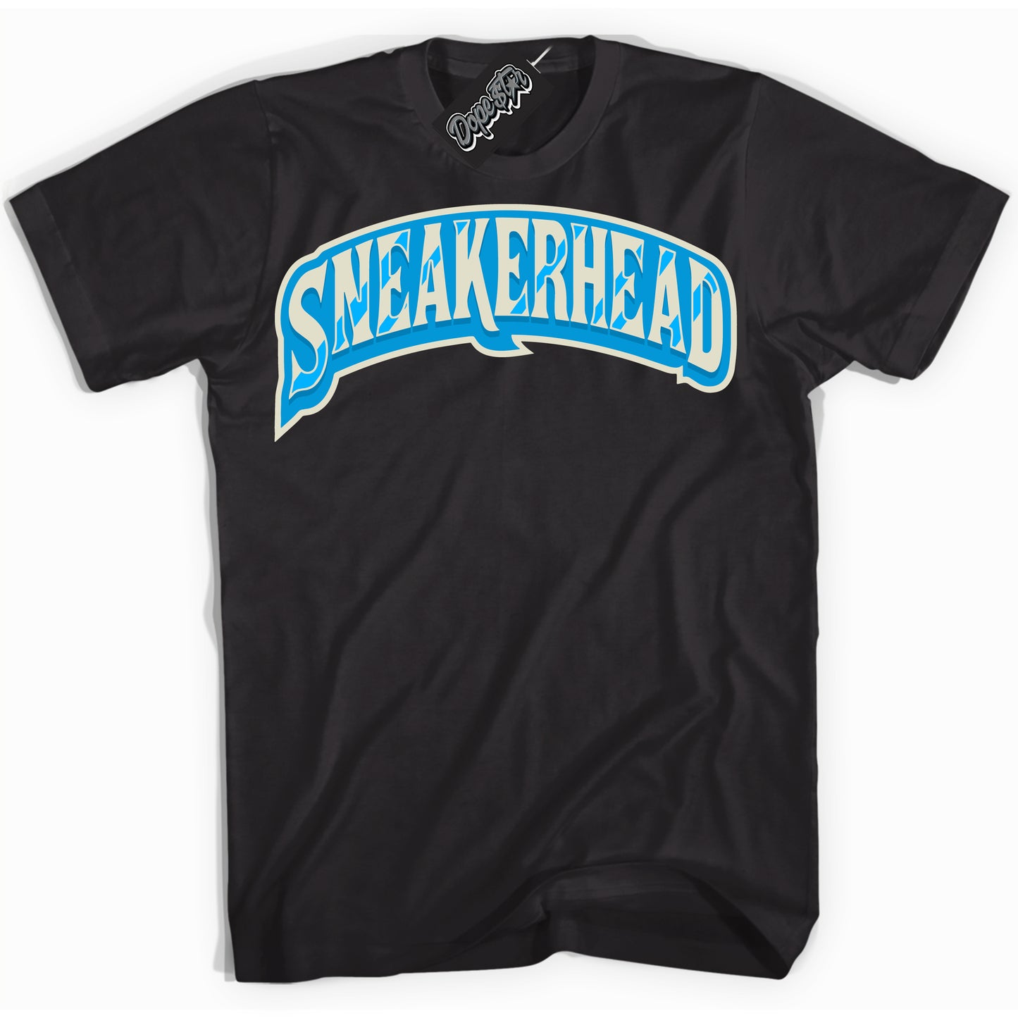 Cool Black Shirt with “Sneakerhead” design that perfectly matches Coconut Milk University Blue Dunk.
