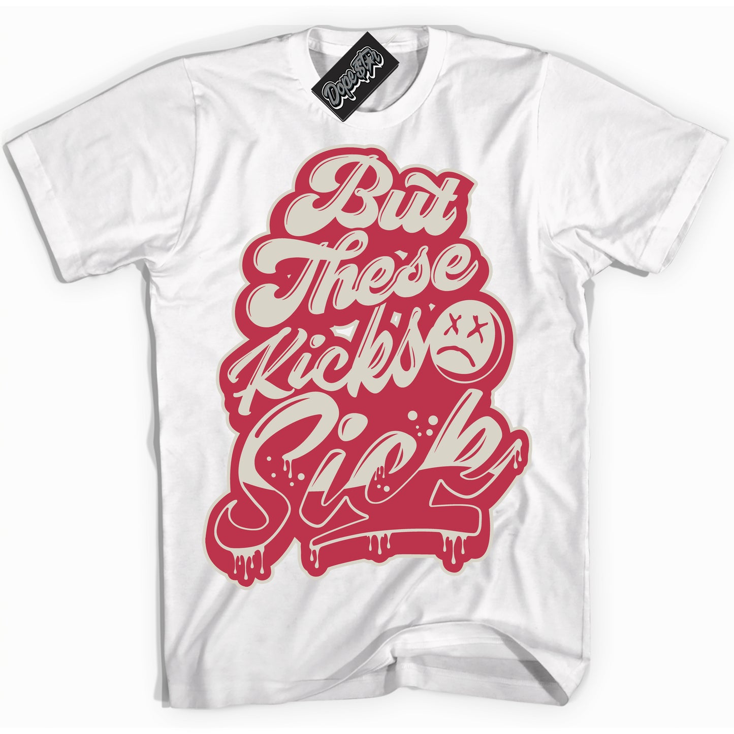 Cool White Shirt with “Kick Sick ” design that perfectly matches Next Nature Aster Pink Dunk.