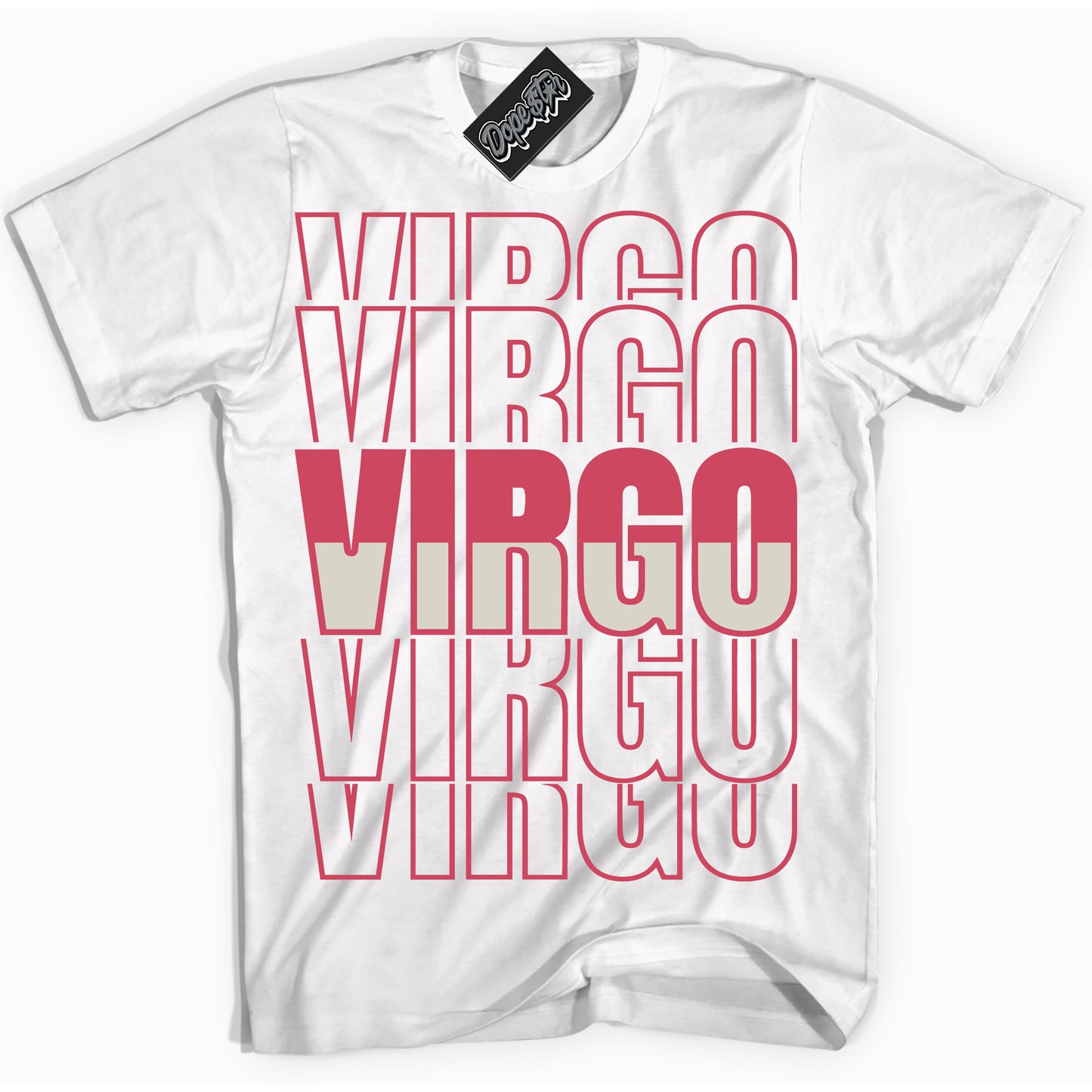 Cool White Shirt with “Virgo” design that perfectly matches Next Nature Aster Pink Dunk.