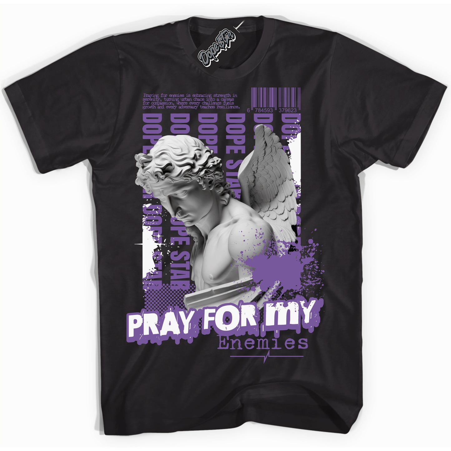 Cool Black Shirt with “Pray Enemies” design that perfectly matches Next Nature Black Raspberry.