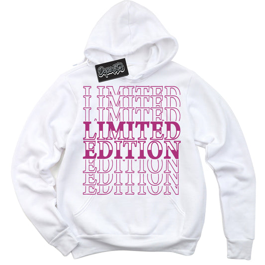 Cool White Hoodie with “Limited Edition” design that Perfectly Matches Next Nature Hot Fuchsia Dunk.

