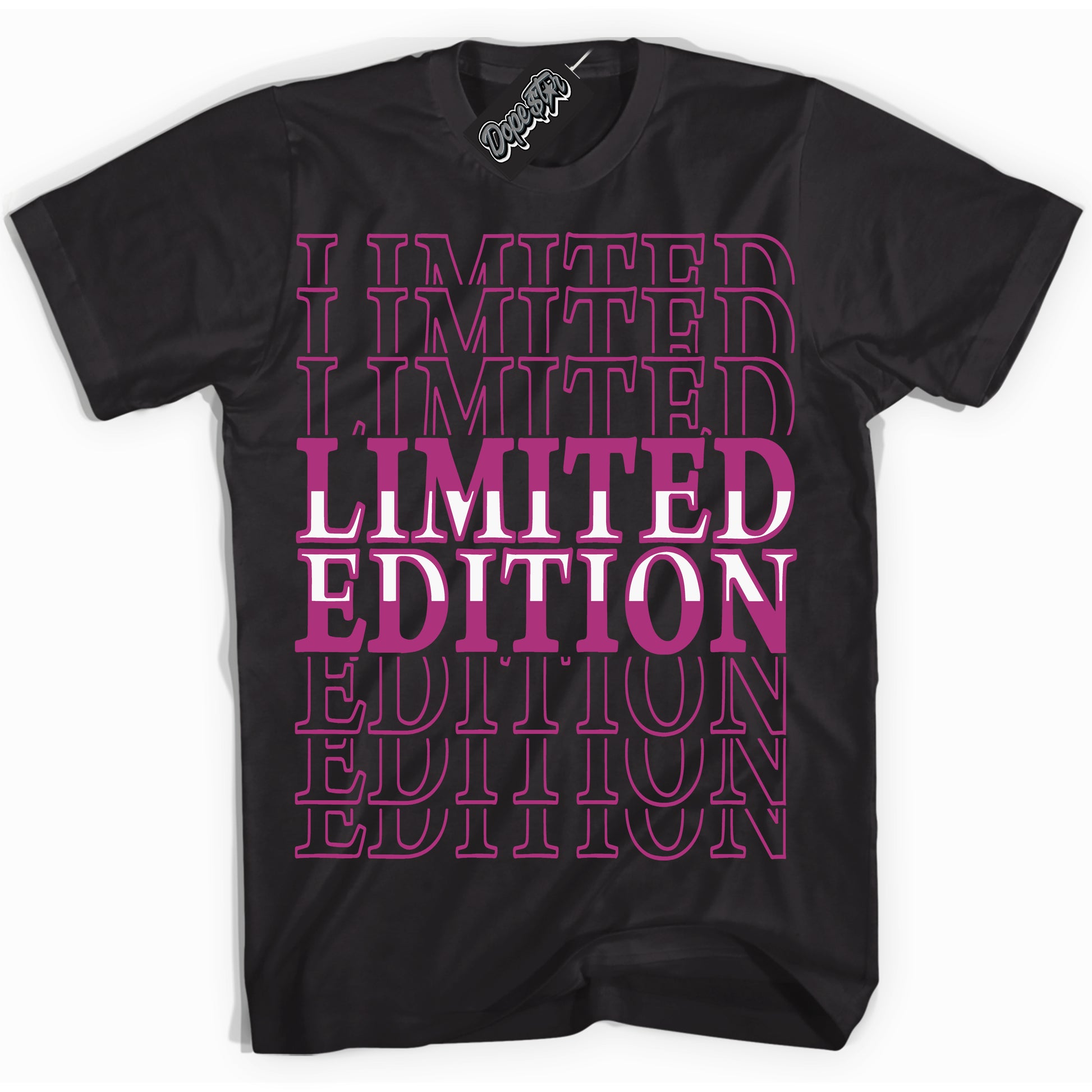 Cool Black Shirt with “Limited Edition” design that perfectly matches Next Nature Hot Fuchsia Dunk.
