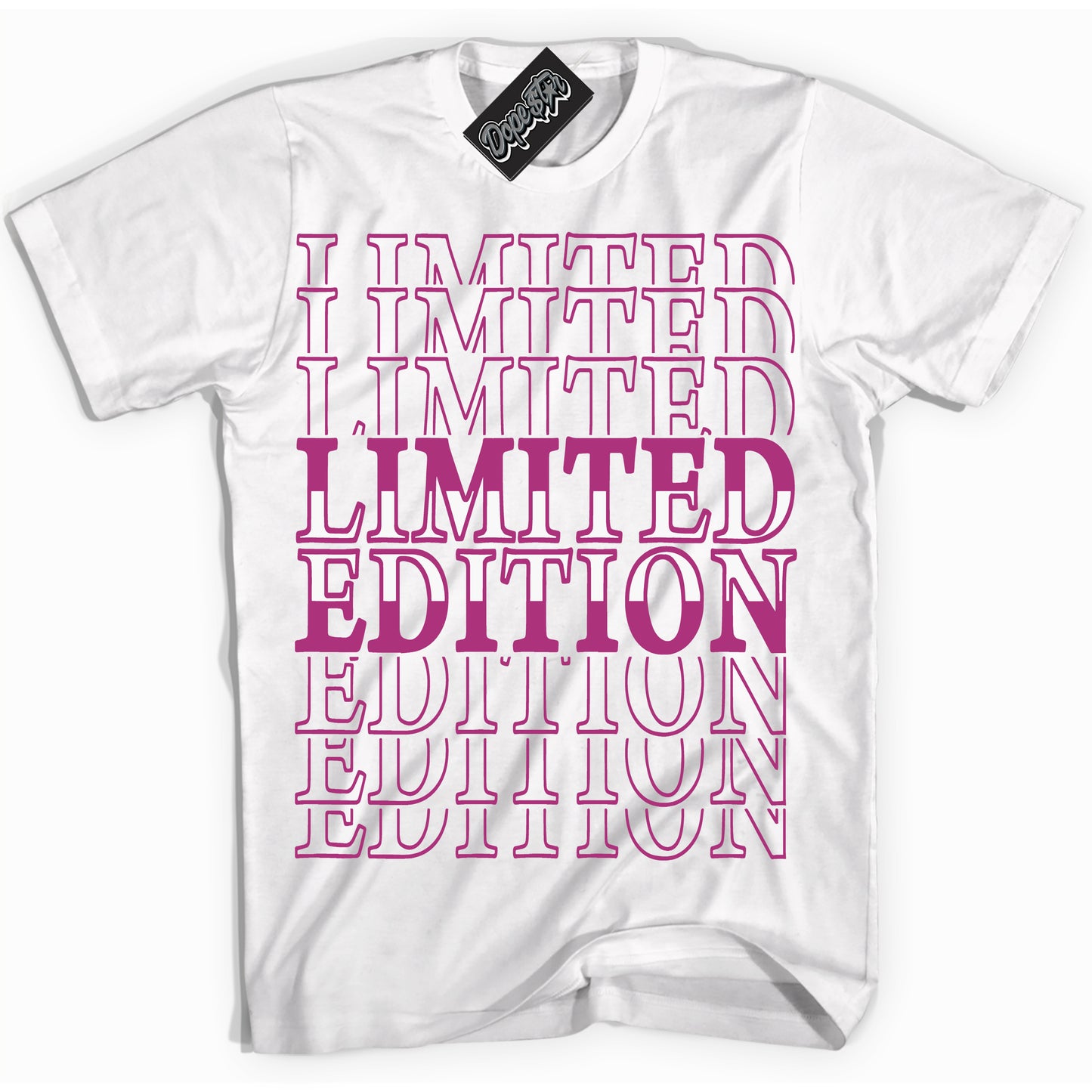 Cool White Shirt with “Limited Edition” design that perfectly matches Next Nature Hot Fuchsia Dunk.
