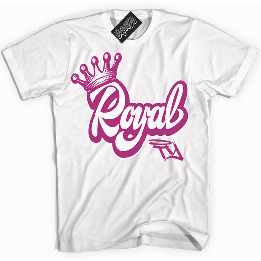 Cool White Shirt with “Royalty” design that perfectly matches Next Nature Hot Fuchsia Dunk.
