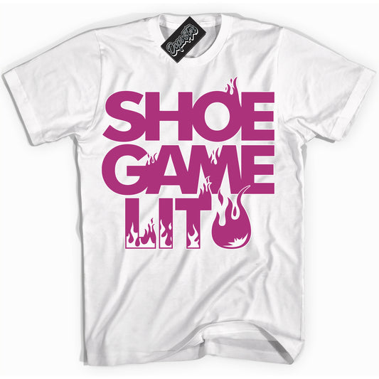 Cool White Shirt with “Shoe Game Lit” design that perfectly matches Next Nature Hot Fuchsia Dunk.