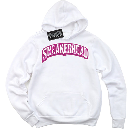 Cool White Hoodie with “Sneakerhead” design that Perfectly Matches Next Nature Hot Fuchsia Dunk.
