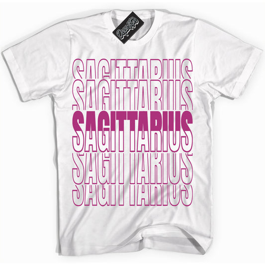 Cool White Shirt with “Sagittarius” design that perfectly matches Next Nature Hot Fuchsia Dunk.
