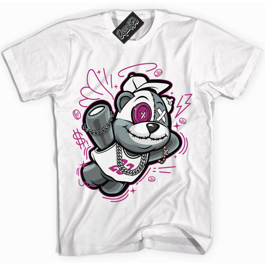 Cool White Shirt with “Slam Dunk Bear” design that perfectly matches Next Nature Hot Fuchsia Dunk.
