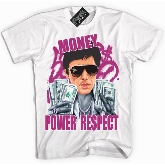 Cool White Shirt with “Tony Montana” design that perfectly matches Next Nature Hot Fuchsia Dunk.
