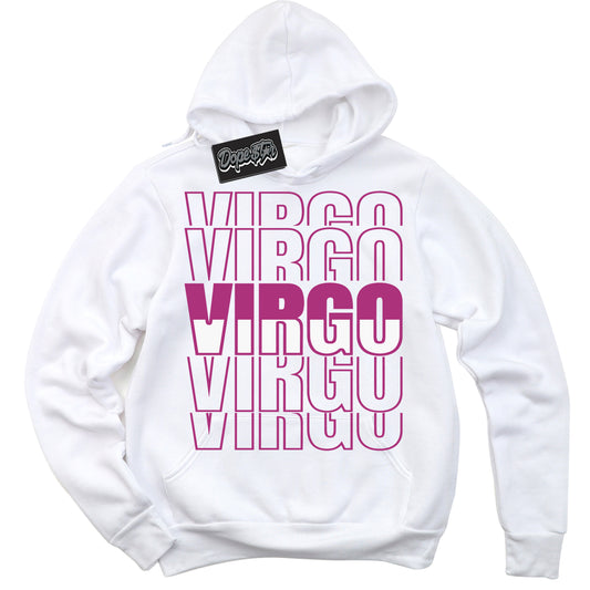 Cool White Hoodie with “Virgo” design that Perfectly Matches Next Nature Hot Fuchsia Dunk.
