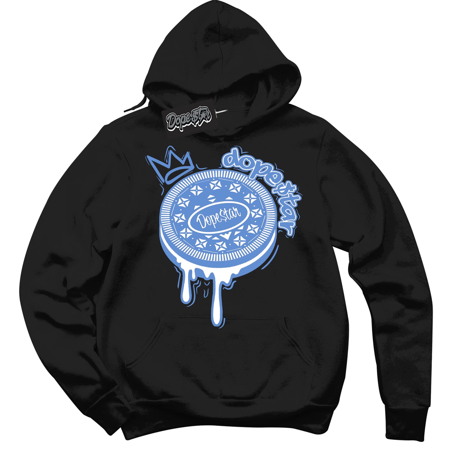 Cool Black Hoodie with “ Oreo DS ”  design that Perfectly Matches Polar Blue Dunk.