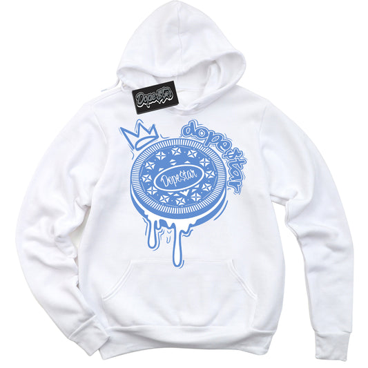 Cool White Hoodie with “ Oreo DS ”  design that Perfectly Matches Polar Blue Dunk.