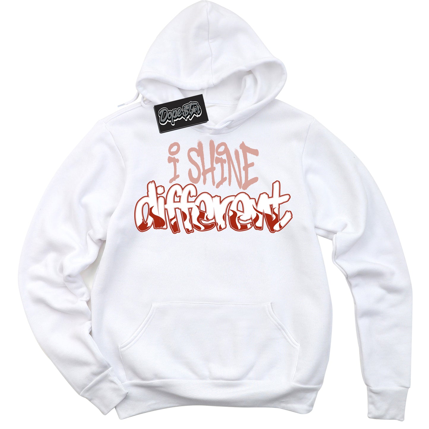 Cool White Hoodie with “ I Shine Different” design that Perfectly Matches Red Stardust Dunk.