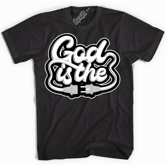 Cool Black Shirt with “God Is The” design that perfectly matches Suede Panda Dunk.