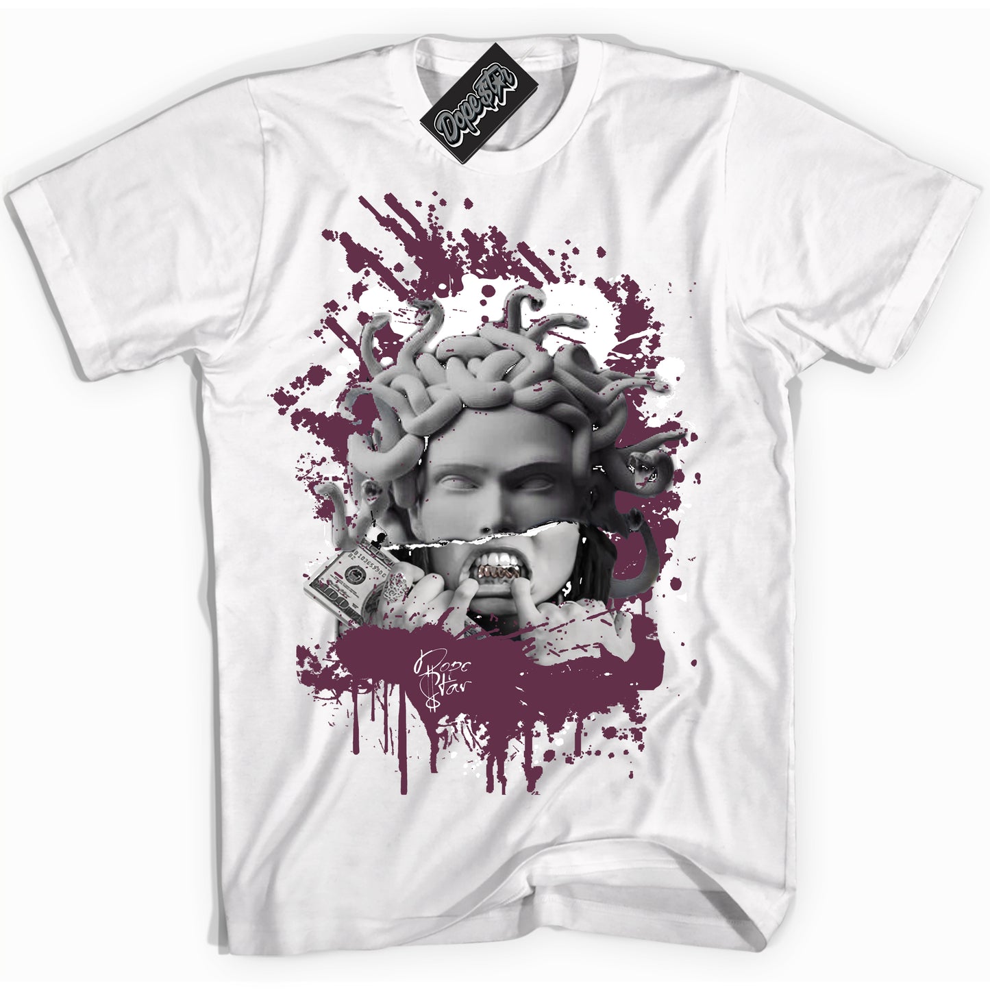 Cool White Shirt with “ Medusa” design that perfectly matches White Viotech Dunks.