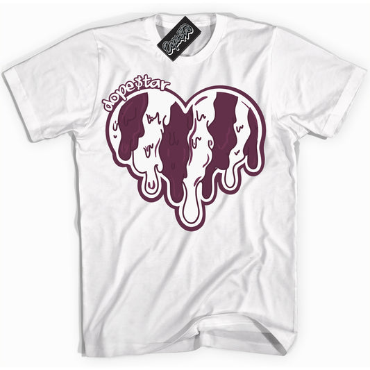 Cool White Shirt with “ Melting Heart” design that perfectly matches White Viotech Dunks.