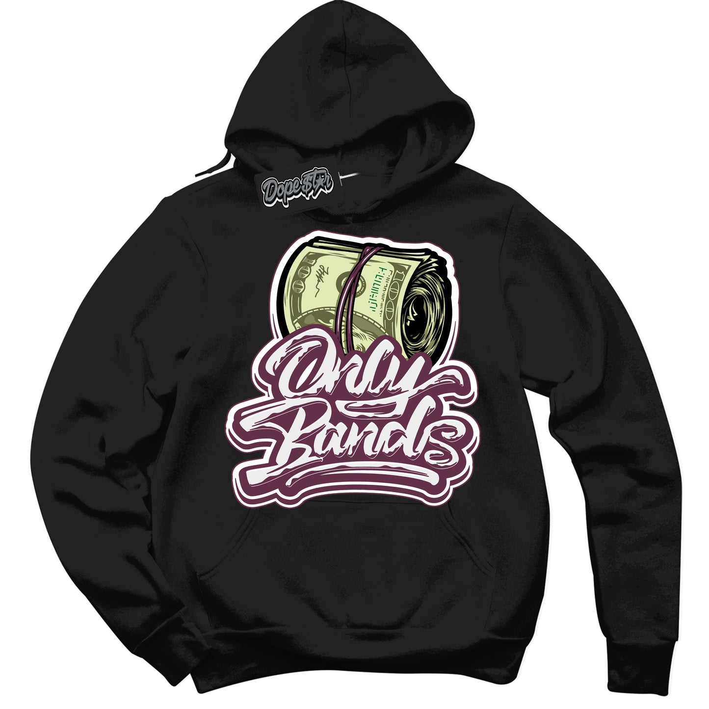 Cool Black Hoodie with “ Only Bands” design that Perfectly Matches White Viotech Dunks.