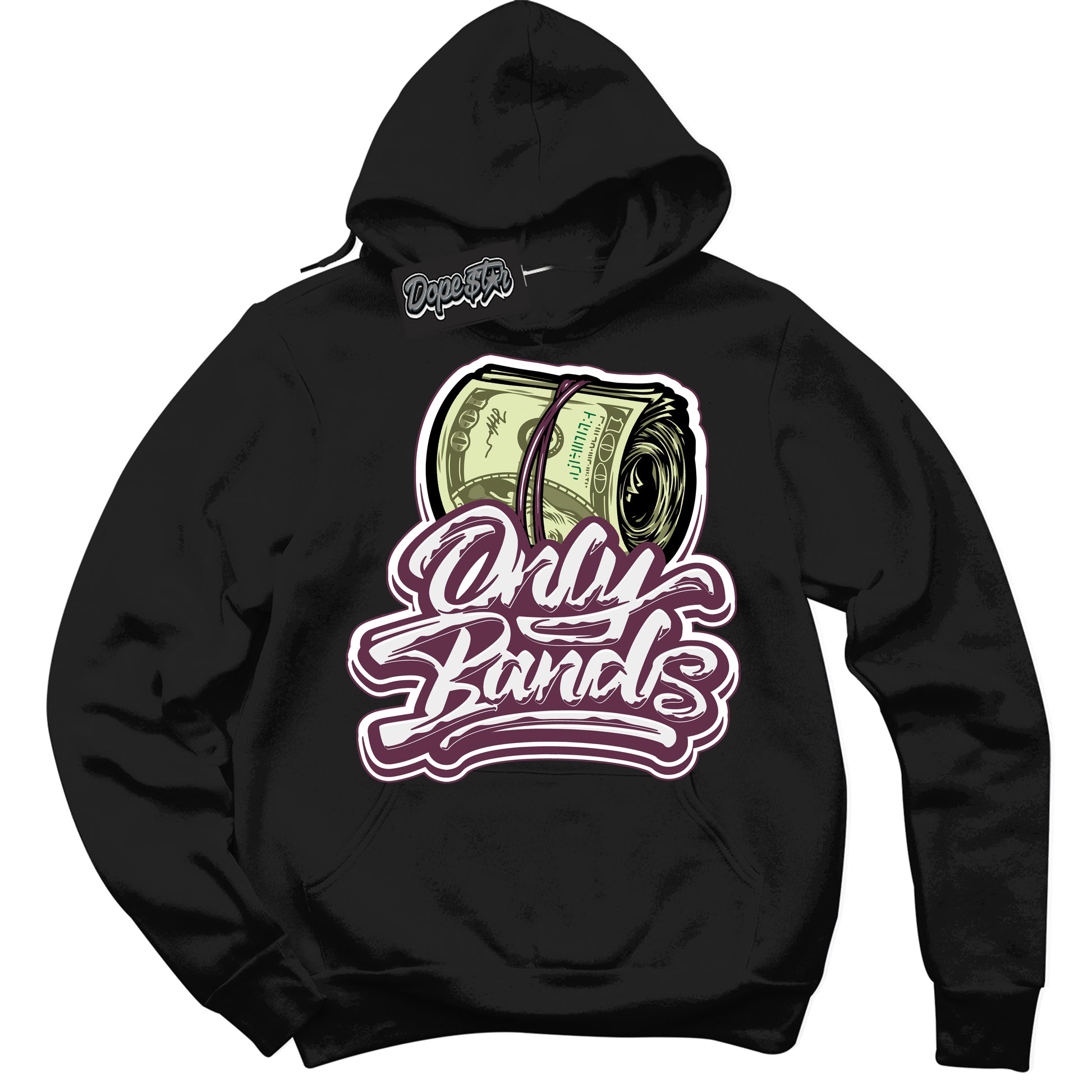 Cool Black Hoodie with “ Only Bands” design that Perfectly Matches White Viotech Dunks.