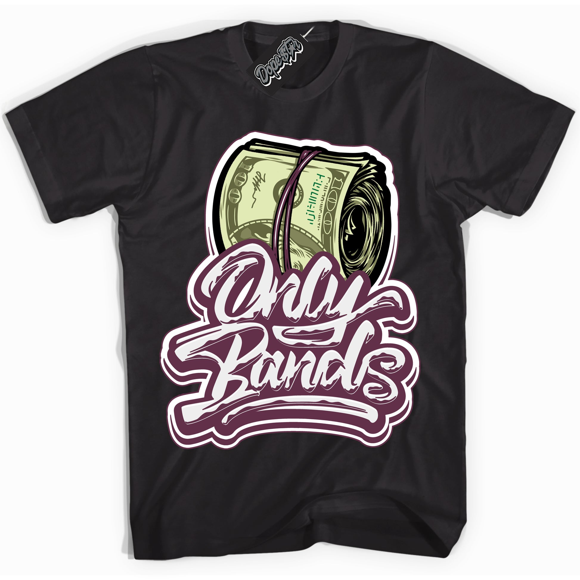 Cool Black Shirt with “ Only Bands” design that perfectly matches White Viotech Dunks.