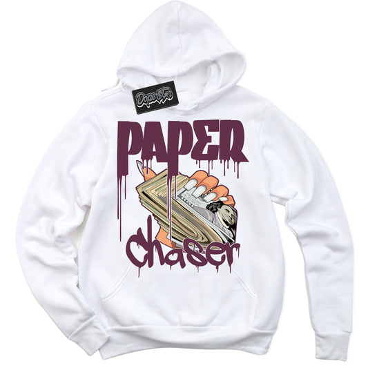 Cool White Hoodie with “ Paper Chaser” design that Perfectly Matches White Viotech Dunks.