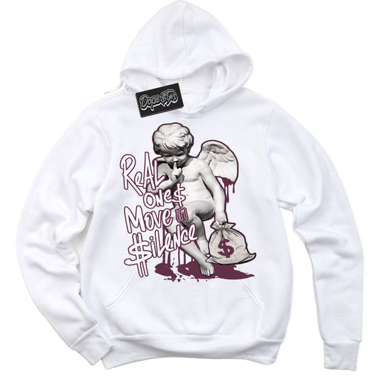 Cool White Hoodie with “ Real Ones Cherub” design that Perfectly Matches White Viotech Dunks.