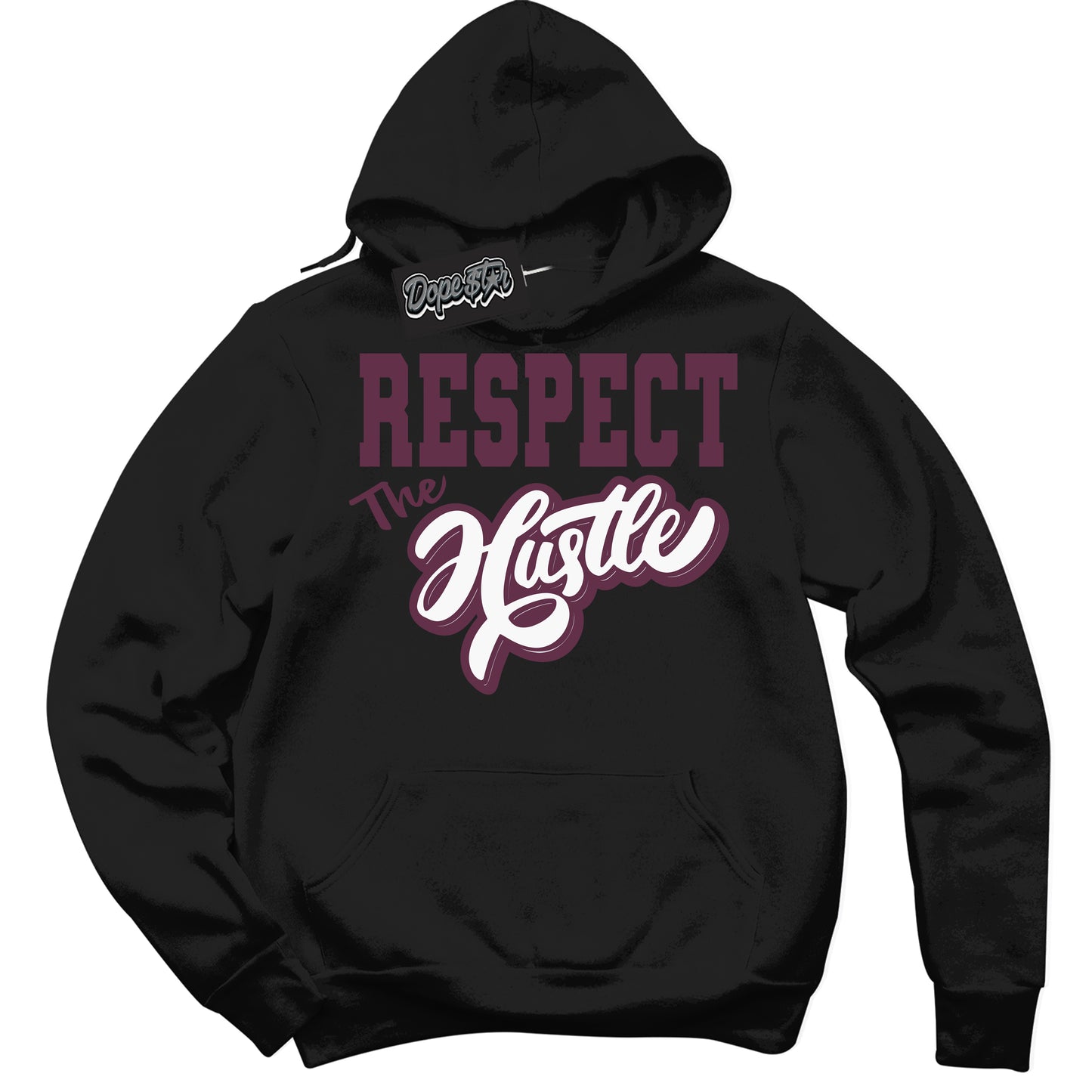 Cool Black Hoodie with “ Respect The Hustle” design that Perfectly Matches White Viotech Dunks.