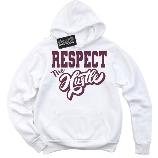 Cool White Hoodie with “ Respect The Hustle” design that Perfectly Matches White Viotech Dunks.