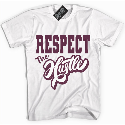 Cool White Shirt with “ Respect The Hustle” design that perfectly matches White Viotech Dunks.