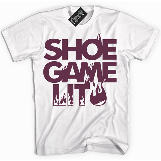 Cool White Shirt with “ Shoe Game Lit” design that perfectly matches White Viotech Dunks.
