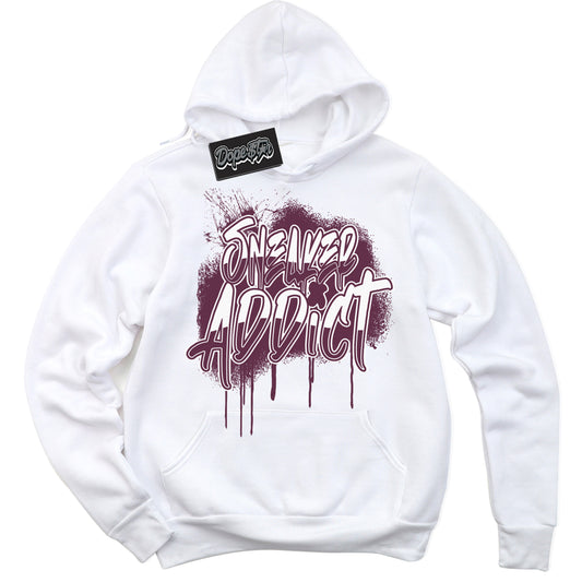 Cool White Hoodie with “ Sneaker Addict” design that Perfectly Matches White Viotech Dunks.