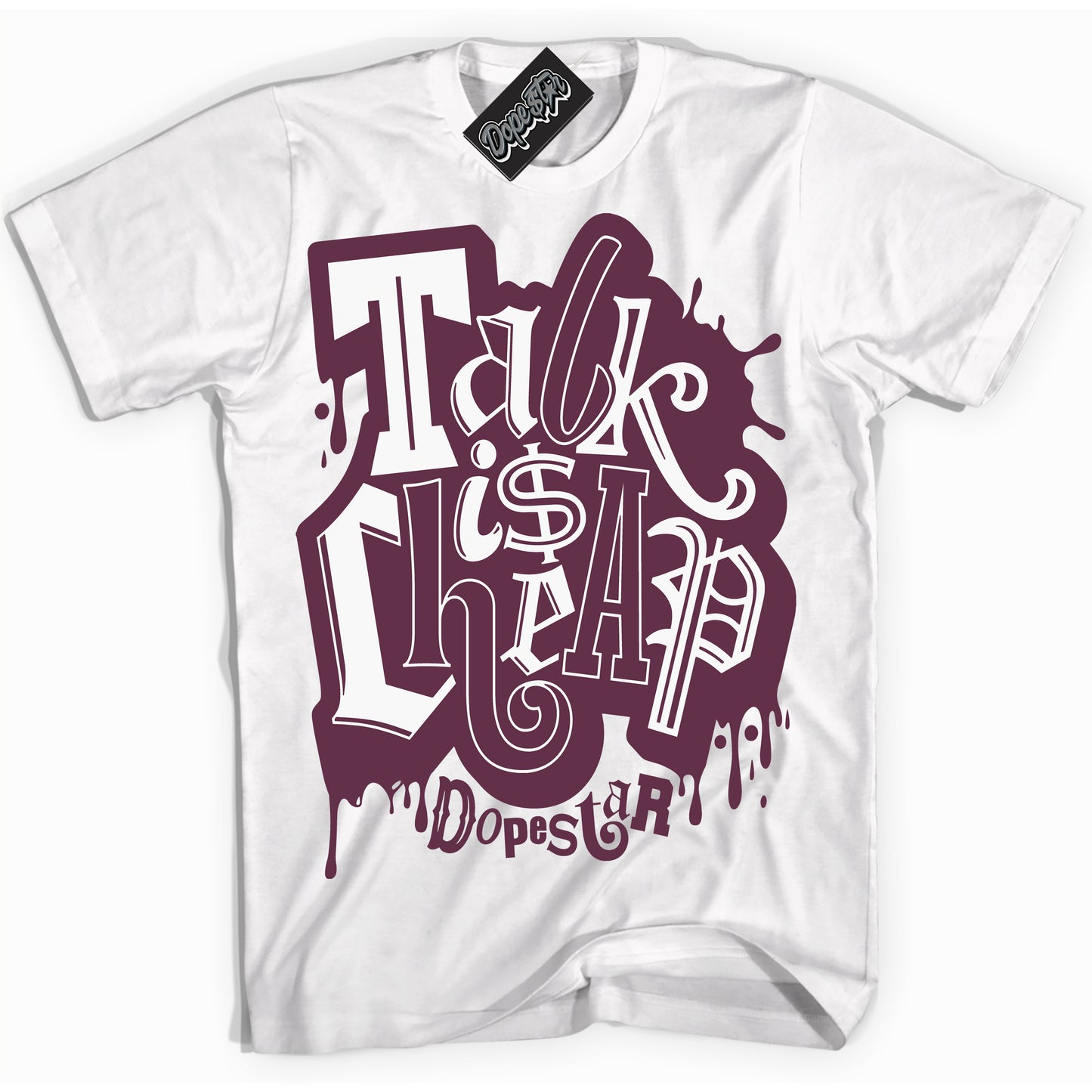Cool White Shirt with “ Talk Is Cheap” design that perfectly matches White Viotech Dunks.
