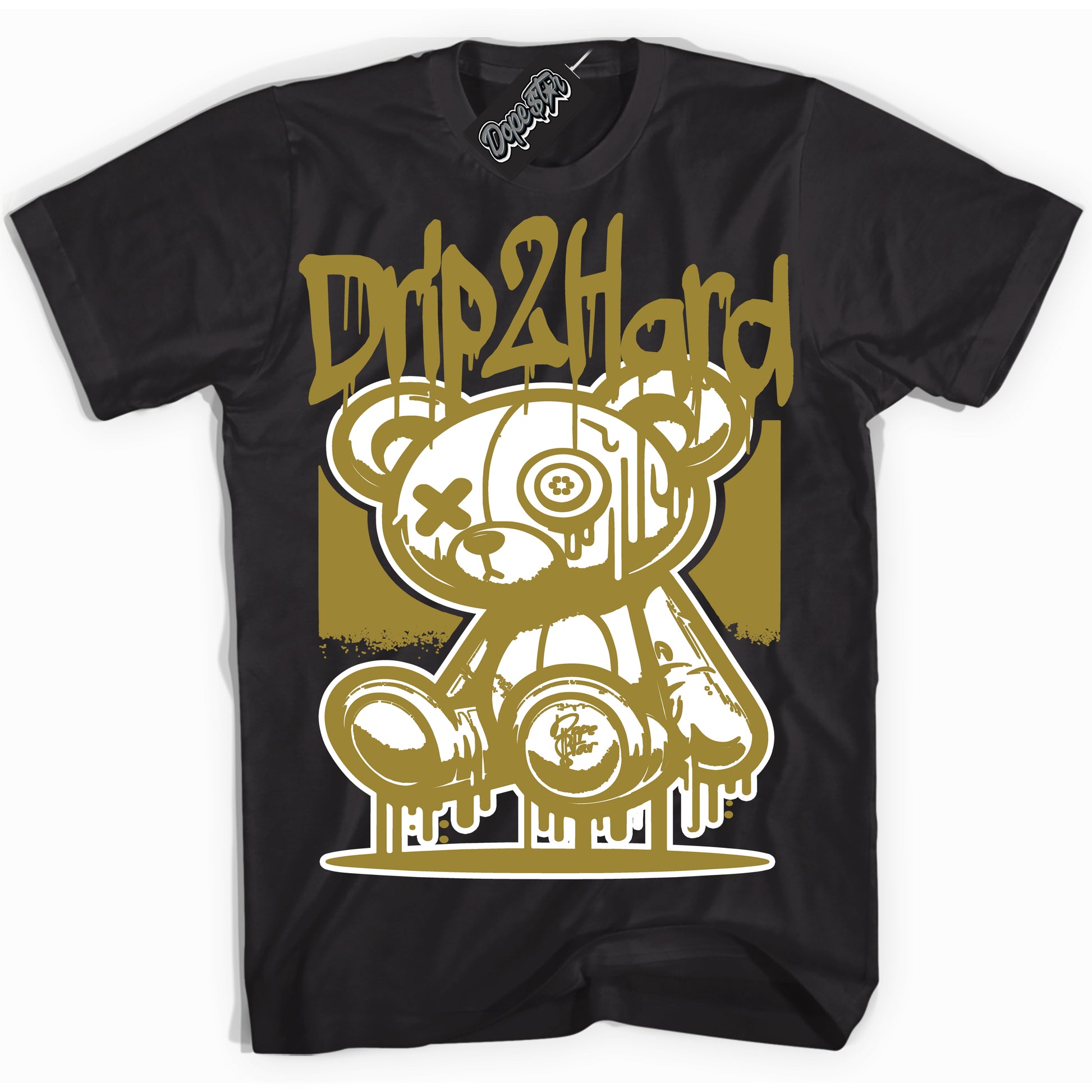 Cool Black Shirt with “Drip 2 Hard” design that perfectly matches Pacific Moss Dunks.