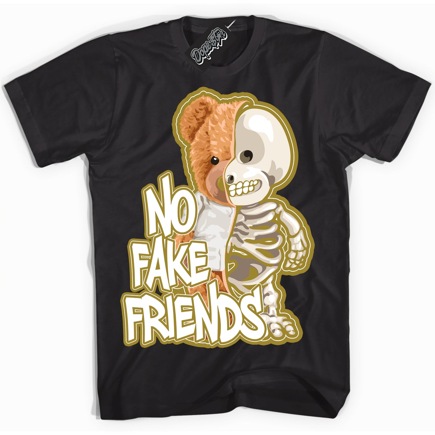 Cool Black Shirt with “No Fake Friends” design that perfectly matches Pacific Moss Dunks.