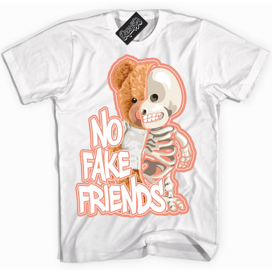 Cool White Shirt with “No Fake Friends” design that perfectly matches Light Wild Mango Dunk.
