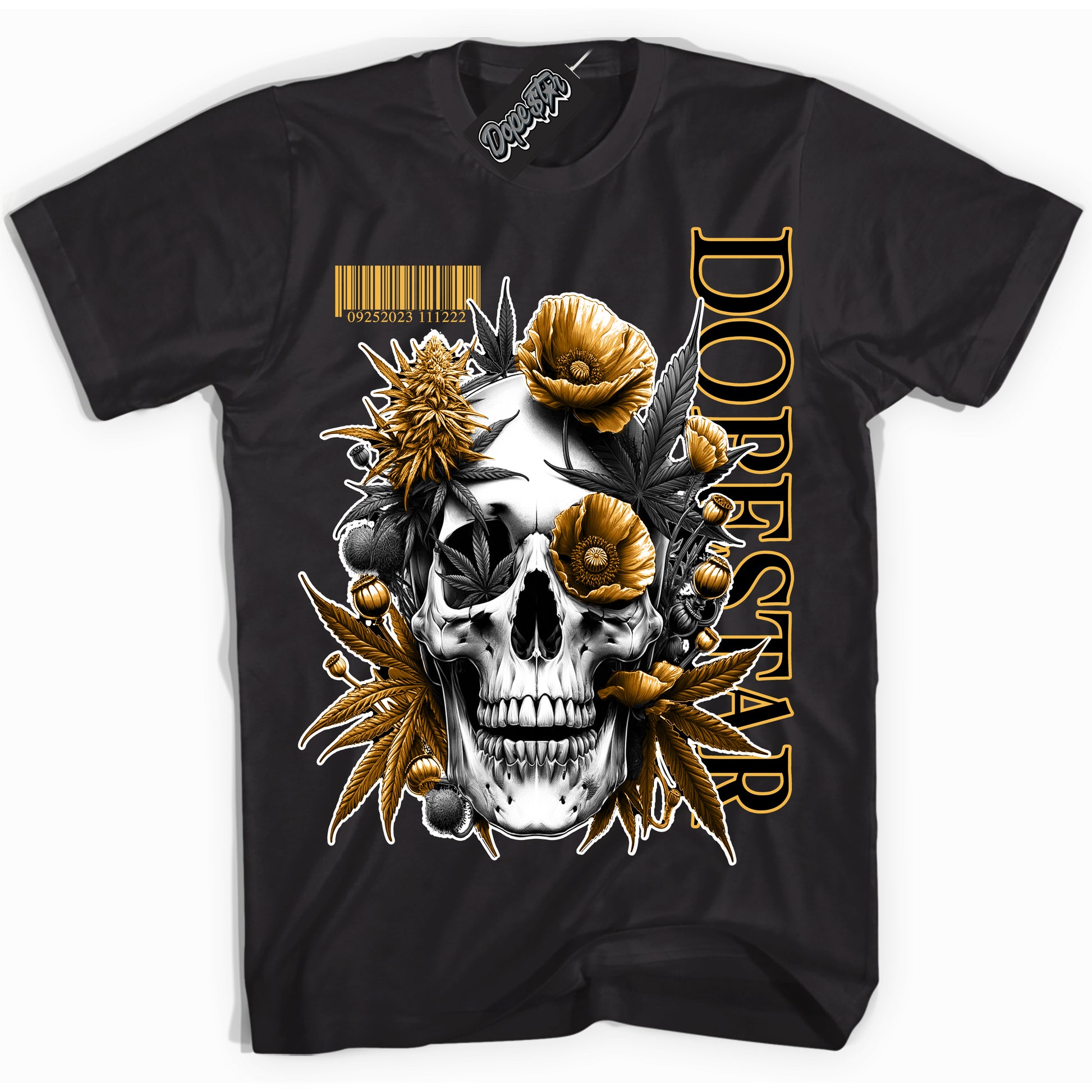 Cool Black Shirt with “Skull Poppies” design that perfectly matches Wu Tang Dunk.
