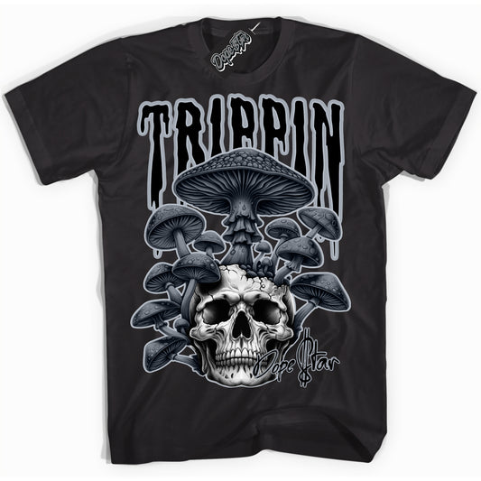 Cool Black Shirt with “Trippin” design that perfectly matches The KAWS X Sky High Farm 1s.