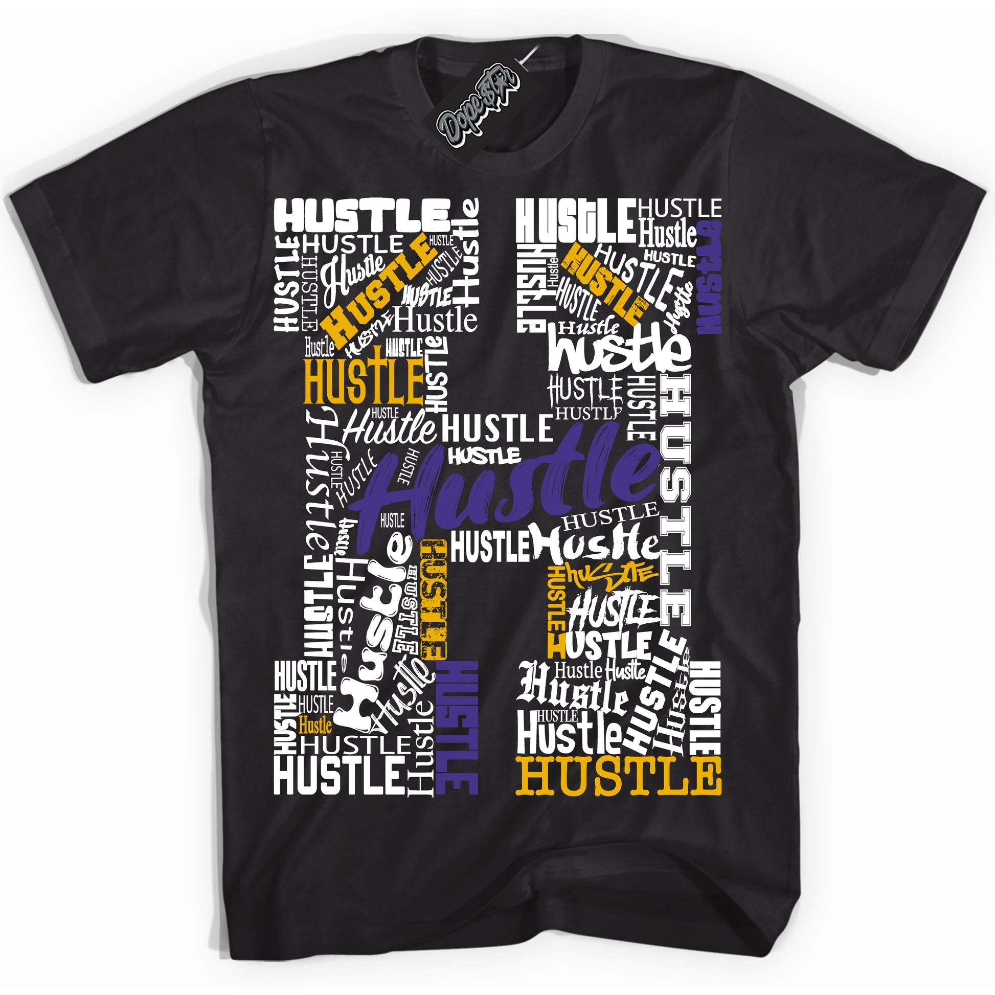 Cool Black Shirt with “Hustle H” design that perfectly matches the Kobe 8 Protro Lakers Home Sneakers.