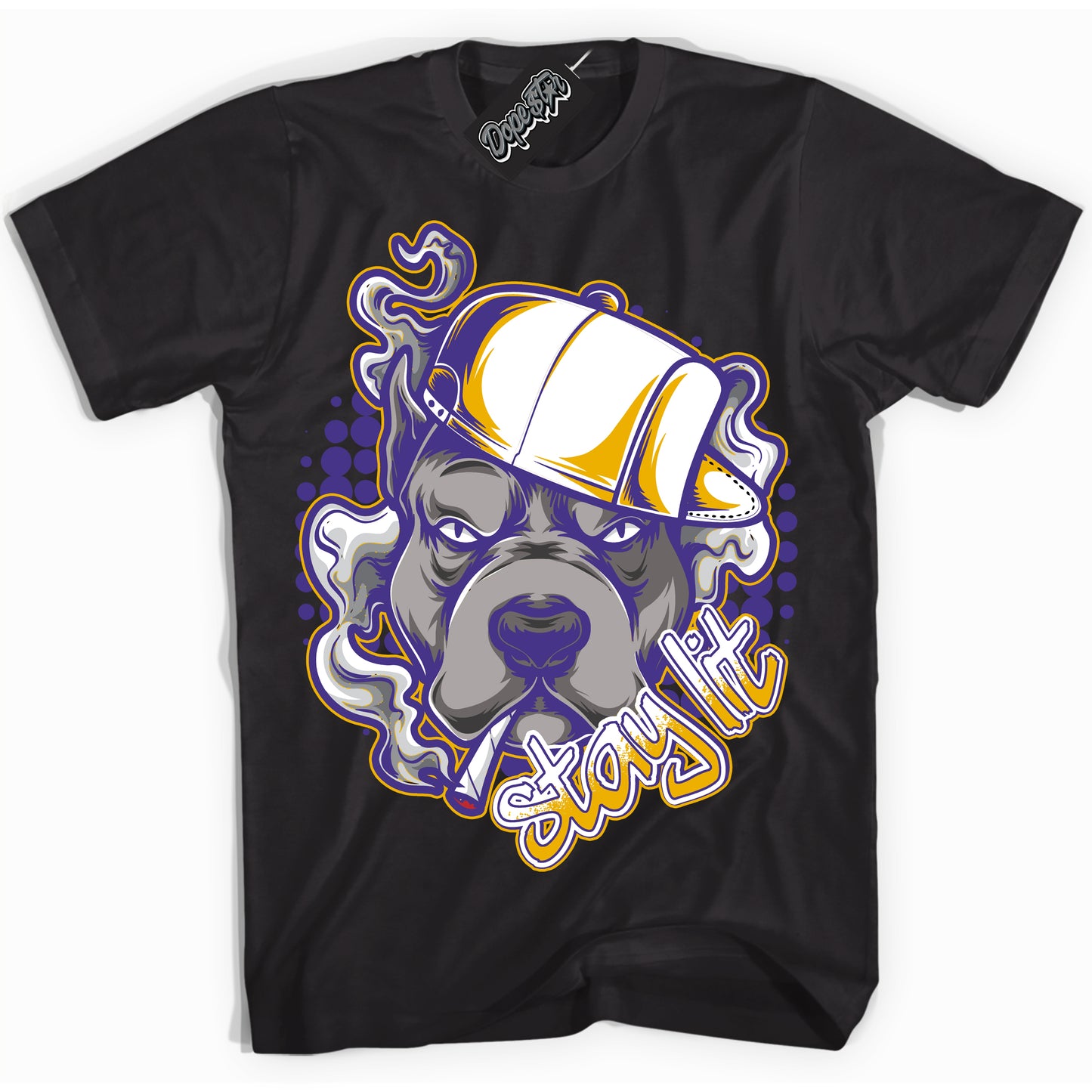 Cool Black Shirt with “Stay Lit” design that perfectly matches the Kobe 8 Protro Lakers Home Sneakers.