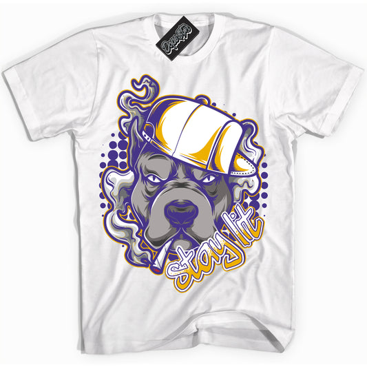 Cool White Shirt with “Stay Lit” design that perfectly matches the Kobe 8 Protro Lakers Home Sneakers.