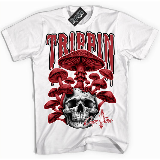 Cool White Shirt with “Trippin” design that perfectly matches Pro J Pack Chicago Dunk.