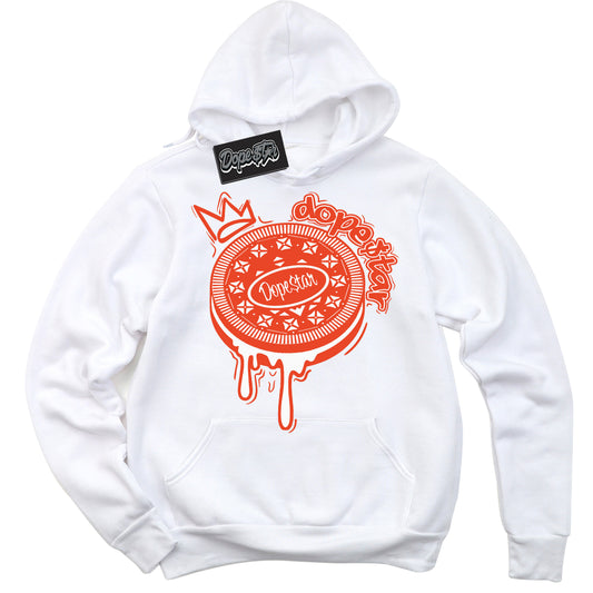 Cool White Hoodie with “Oreo DS” design that Perfectly Matches Cosmic Clay Dunk.
