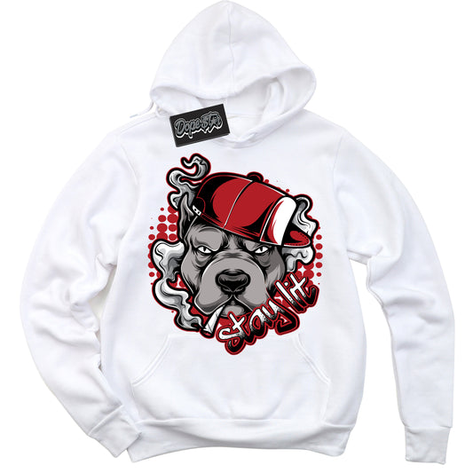 Cool White Hoodie with “Stay Lit” design that Perfectly Matches Black Toe Reimagined 1s Jordans.
