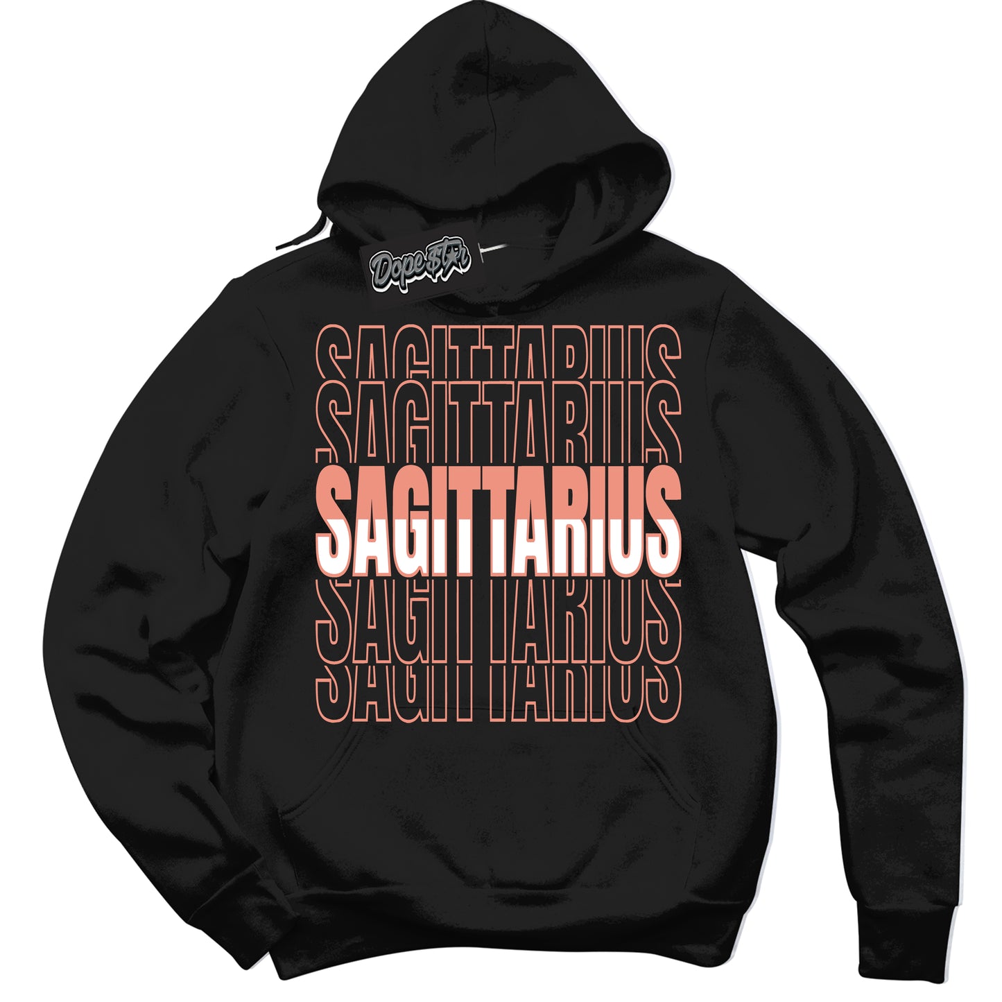 Cool Black Hoodie with “Sagittarius” design that Perfectly Matches Light Wild Mango Dunk.
