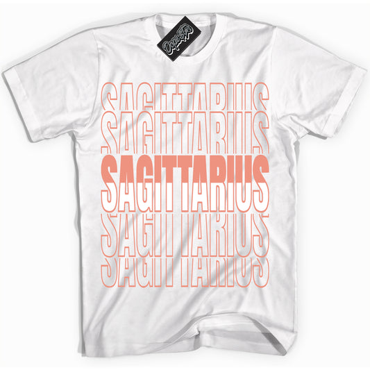 Cool White Shirt with “Sagittarius” design that perfectly matches Light Wild Mango Dunk.
